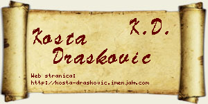 Kosta Drašković vizit kartica